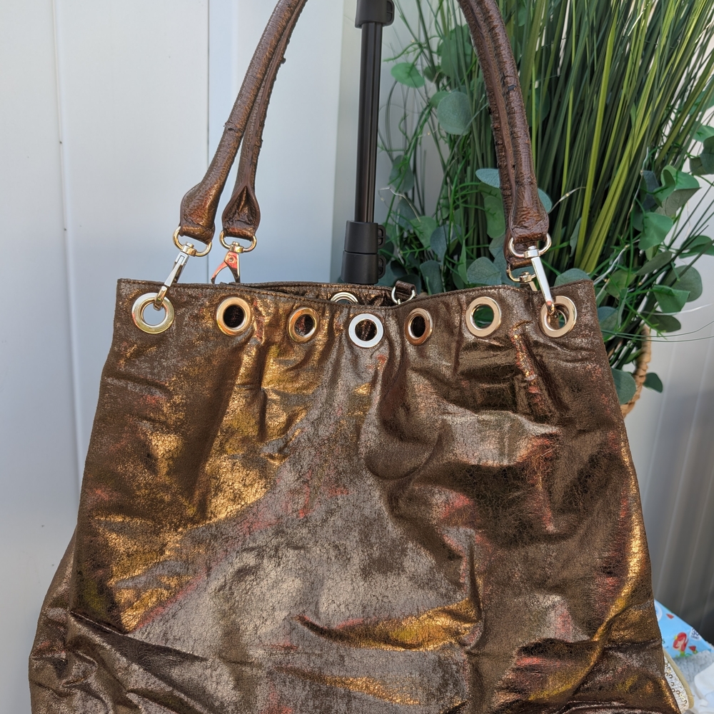 GOLD SHARIF Metallic Tote Bag